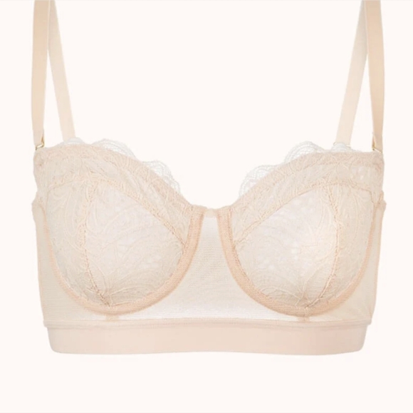 Lively The Lace Strapless bra size 38DD toaated almond NWT - Picture 3 of 7